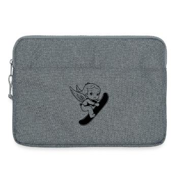 Ange du snowboard - Sacoche pour ordinateur portable 15 pouces - gris chiné - Devant