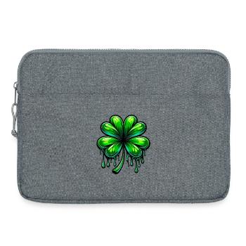 Four-leaf clover - Laptop bag 15" - heather grey - Front