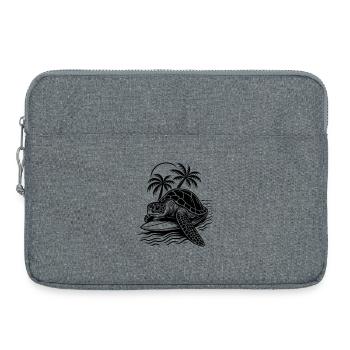 Surf Turtle - Tropical Beach Vibes - Laptop bag 15" - heather grey - Front
