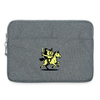 Héros mignon à cheval - Sacoche pour ordinateur portable 15 pouces - gris chiné - Devant