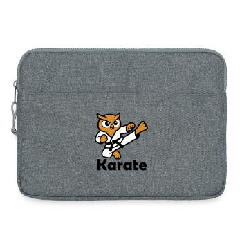 Hibou de karaté - Sacoche pour ordinateur portable 15 pouces - gris chiné - Devant