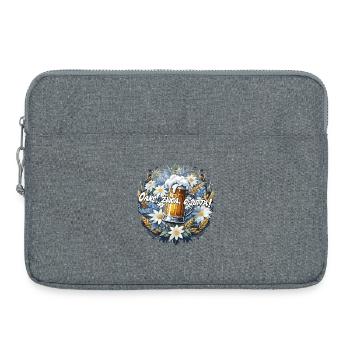 Fête de la bière bavaroise Oans, deux, g'suffa ! - Sacoche pour ordinateur portable 15 pouces - gris chiné - Devant