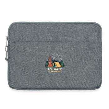 Nature Adventure Tent Camping Fire - Laptop bag 15" - heather grey - Front