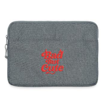 Mauvais mais mignon / Y2K Statement Design - Sacoche pour ordinateur portable 15 pouces - gris chiné - Devant