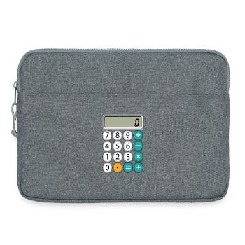 Zahl Tag Mathe Retro Taschenrechner Display - Laptoptasche 15" - Grau meliert - Vorne