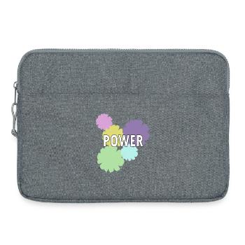 Mama Flower Power - Sacoche pour ordinateur portable 15 pouces - gris chiné - Devant