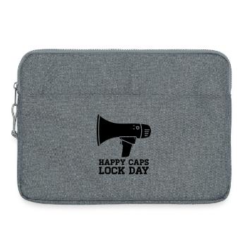 Journée joyeuse du Megaphone Verrouillage en majuscules, nerd - Sacoche pour ordinateur portable 15 pouces - gris chiné - Devant