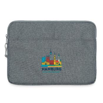 Hamburg Skyline Immer eine Reise wert - Laptoptasche 15" - Grau meliert - Vorne