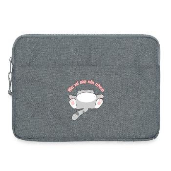Nic_mi_się_nie_chce - Laptop bag 15" - heather grey - Front