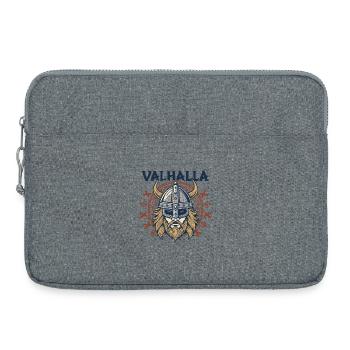 Valhalla Viking Helm Illustration - Laptop bag 15" - heather grey - Front