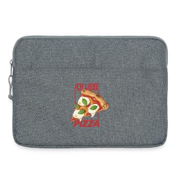 J’adore la pizza - Sacoche pour ordinateur portable 15 pouces - gris chiné - Devant