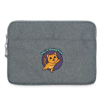 Katzen-Mutmacher: You're Doing Fine - Laptoptasche 15" - Grau meliert - Vorne