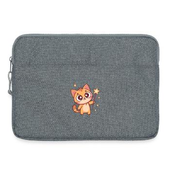 Chat Magicien Des Étoiles - Sacoche pour ordinateur portable 15 pouces - gris chiné - Devant