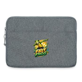 Frosch mit Goldmedaille - Laptoptasche 15" - Grau meliert - Vorne