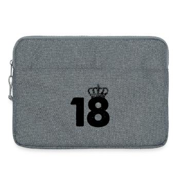 18 couronnes - Sacoche pour ordinateur portable 15 pouces - gris chiné - Devant