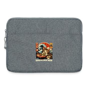 Ramen Katze Kanagawa - Laptoptasche 15" - Grau meliert - Vorne