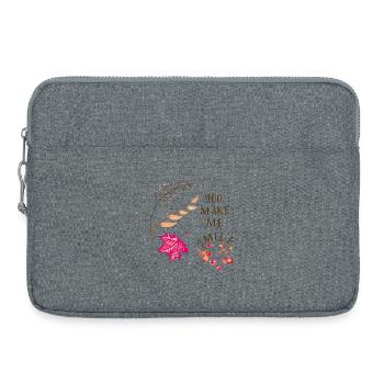Tu me fais sourire - Sacoche pour ordinateur portable 15 pouces - gris chiné - Devant
