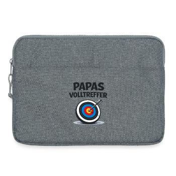 Cadeau de fléchettes pour bébé en Bull’s Eye de papa - Sacoche pour ordinateur portable 15 pouces - gris chiné - Devant