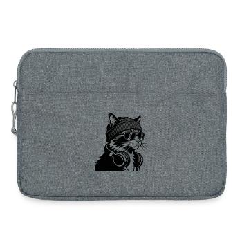 Cat DJ Cosy Black Knit - Laptoptasche 15" - Grau meliert - Vorne