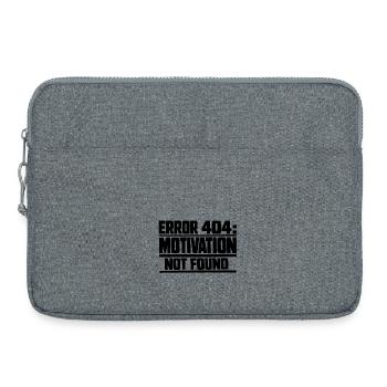 Erreur 404 Motivation non trouvée, idée de cadeau drôle - Sacoche pour ordinateur portable 15 pouces - gris chiné - Devant