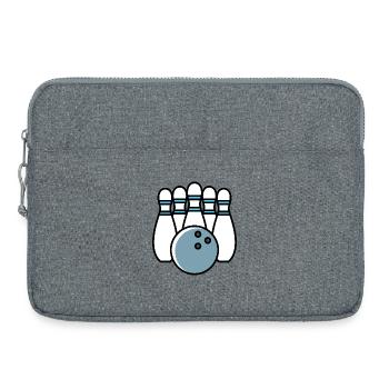 Kegeln Kegel Icon - Laptoptasche 15" - Grau meliert - Vorne