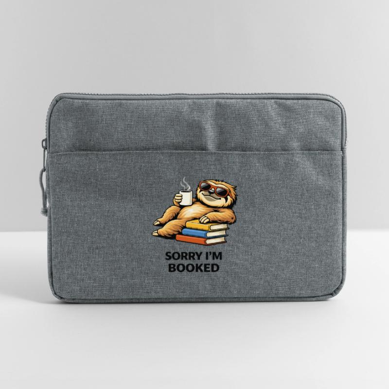 Cozy Sloth Reading Stack Laptop bag 15"