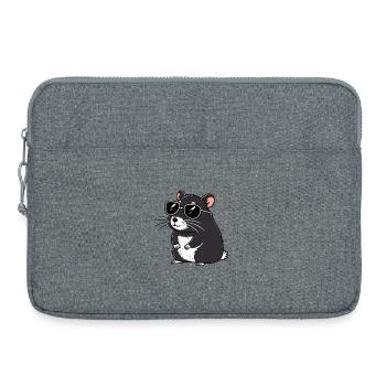 Hmster chic lunettes noires - Sacoche pour ordinateur portable 15 pouces - gris chiné - Devant