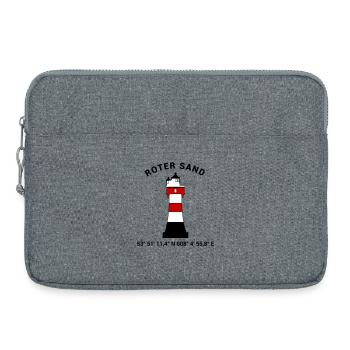 Leuchtturm Roter Sand - Maritim Nordsee Ostsee - Laptoptasche 15" - Grau meliert - Vorne