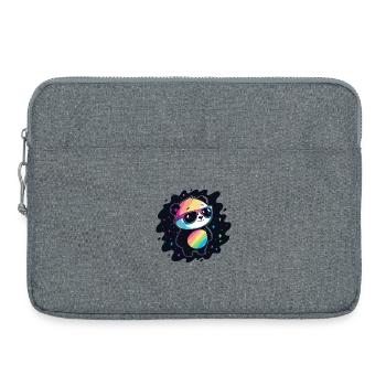 Panda Rainbow Galaxy Cool Glasses - Laptop bag 15" - heather grey - Front