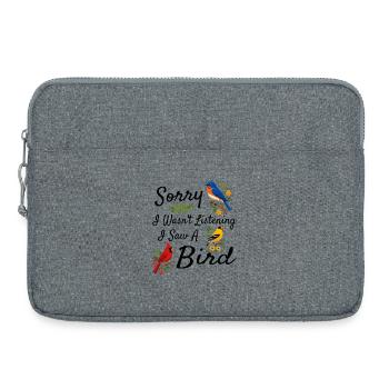 Passion Oiseaux Humour Cadeau Ornithologie - Sacoche pour ordinateur portable 15 pouces - gris chiné - Devant
