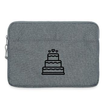 gâteau d'anniversaire  - Sacoche pour ordinateur portable 15 pouces - gris chiné - Devant