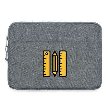 Pen Rulers Drawing Architecture - Laptop bag 15" - heather grey - Front