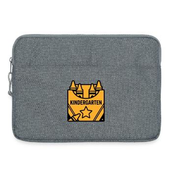 Logo de la maternelle Crayons - Sacoche pour ordinateur portable 15 pouces - gris chiné - Devant