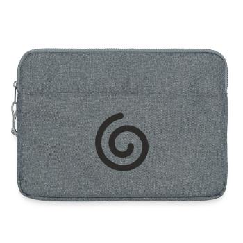 Spirale – Minimalistisches Symbol Design - Laptoptasche 15" - Grau meliert - Vorne