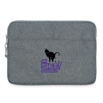 Kat Oh Shit Graffiti Ausruf - Laptoptasche 15" - Grau meliert - Vorne
