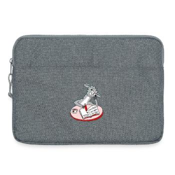 Lama writes diary - Laptop bag 15" - heather grey - Front