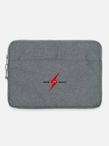 Elektrischer 1%-Bolzenimpuls - Laptoptasche 15" - Grau meliert