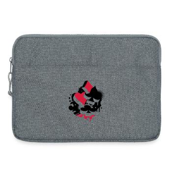 Quatre cartes à jouer symboles le Carreau , le - Sacoche pour ordinateur portable 15 pouces - gris chiné - Devant