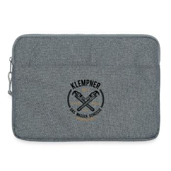 Klempner - Gas, Wasser, Scheiße - Laptoptasche 15" - Grau meliert - Vorne