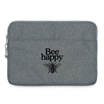 Bee happy - Sacoche pour ordinateur portable 15 pouces - gris chiné - Devant