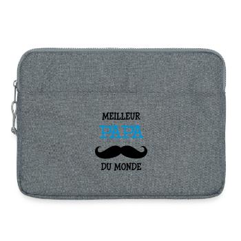 Best Dad World - Laptop bag 15" - heather grey - Front