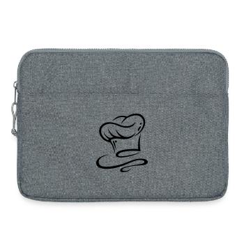 Chapeau, cuisinier, cuisine du chef - Sacoche pour ordinateur portable 15 pouces - gris chiné - Devant