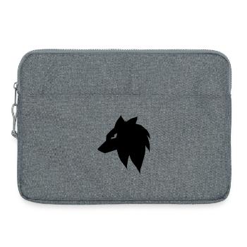 Loup Manga - Sacoche pour ordinateur portable 15 pouces - gris chiné - Devant