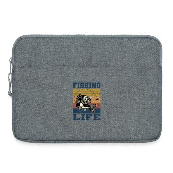 Fishing Life - Laptoptasche 15" - Grau meliert - Vorne