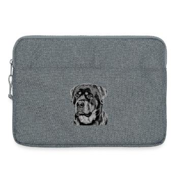 Rottweiler chien chien de garde chiens - Sacoche pour ordinateur portable 15 pouces - gris chiné - Devant