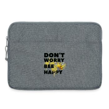 Don't worry Bee Happy - Laptop bag 15" - heather grey - Front