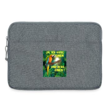 Ja ich habe einen Vogel und was für einen ! - Laptoptasche 15" - Grau meliert - Vorne