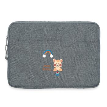 Joyeux anniversaire Geburtstag - Sacoche pour ordinateur portable 15 pouces - gris chiné - Devant