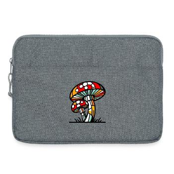 Champignons Fungo Funghi - Sacoche pour ordinateur portable 15 pouces - gris chiné - Devant