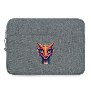 Lebendiger Regenbogen-Drachenkopf - Laptoptasche 15" - Grau meliert - Vorne